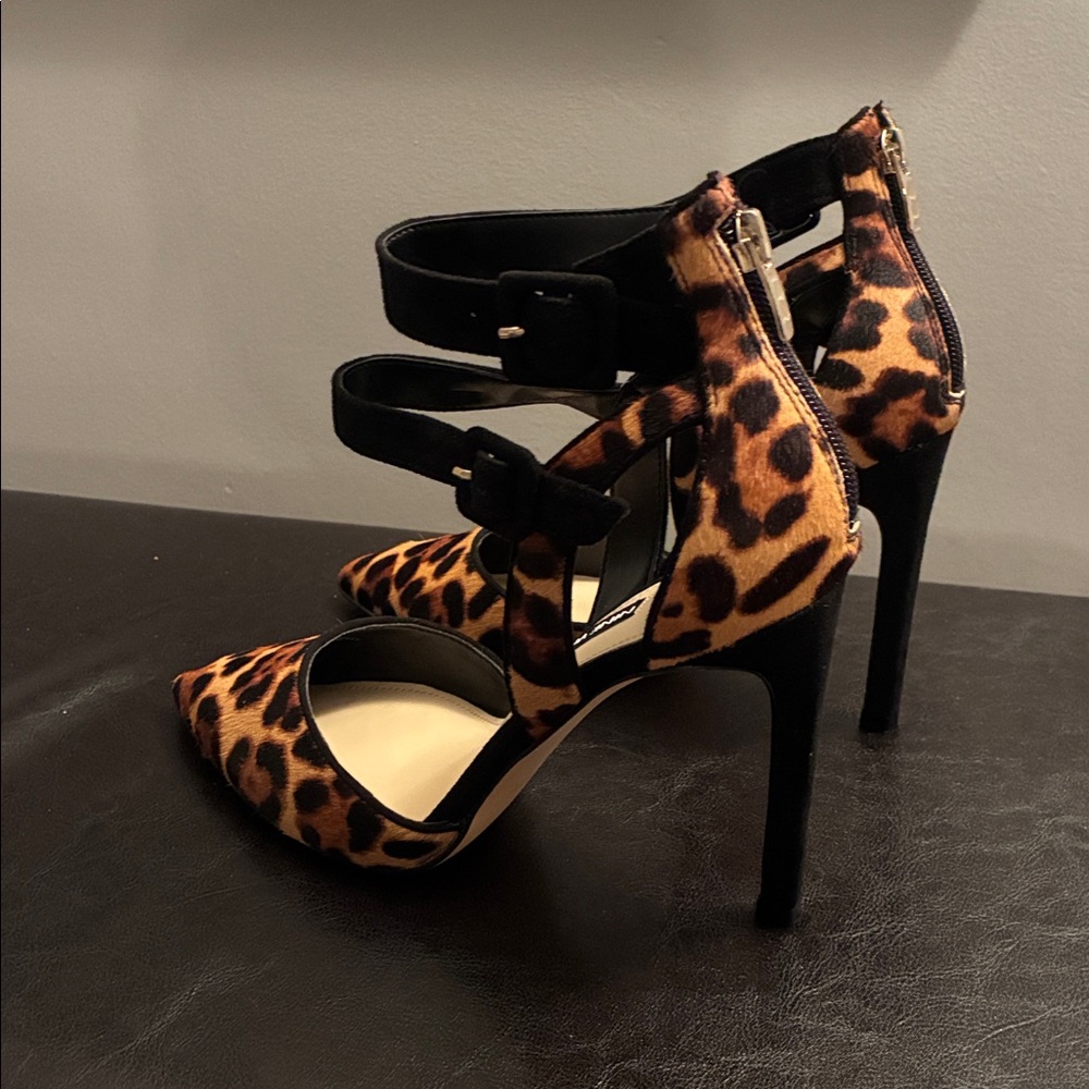New Nine West Animal Print Heels - Black and Brown